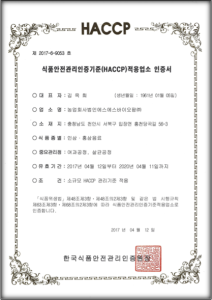 Chứng nhận HACCP